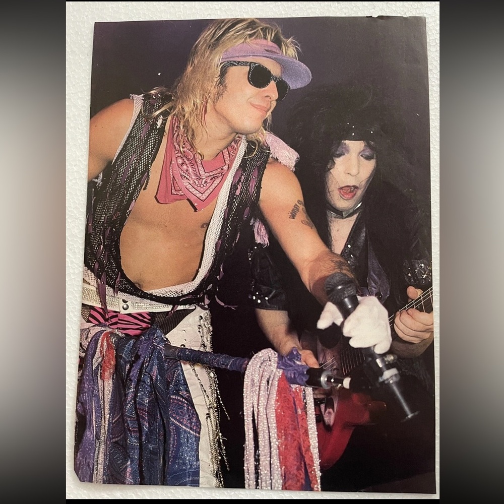 Vintage Motley Crue Vince Neil & Mick Mars pinup